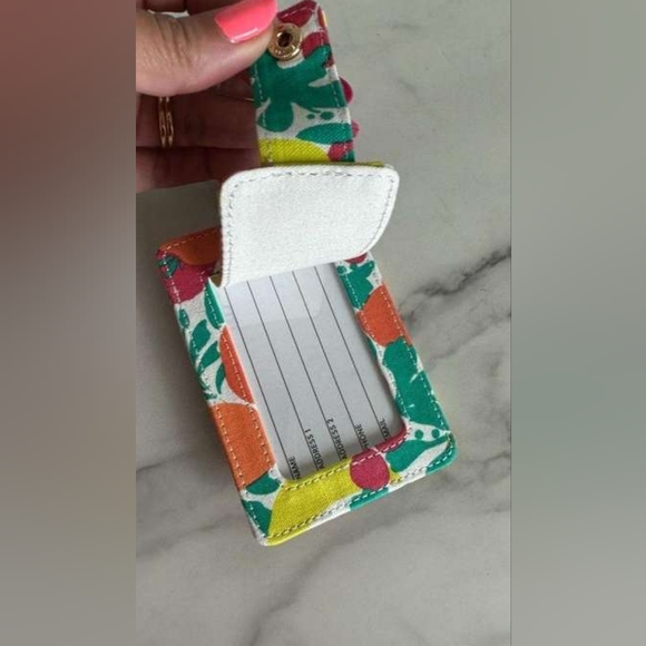 NWT J. Crew Fruit Print Luggage Tag - Picture 3 of 4